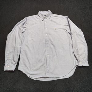 Polo Ralph Lauren Blue Stripe Classic Fit Button Down Mens 16.5 36/37 FleshPony